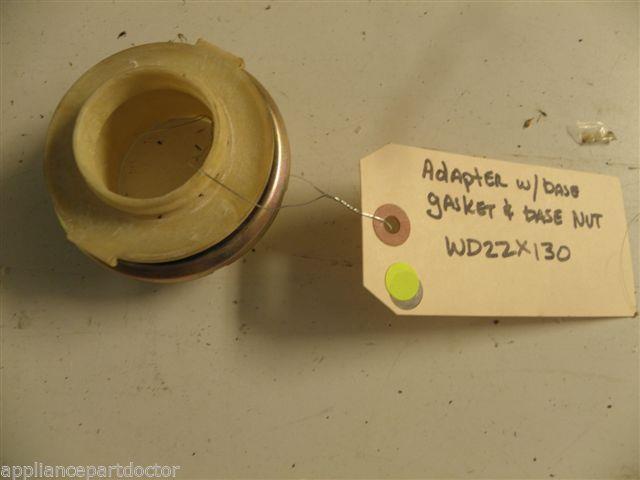 HOTPOINT DISHWASHER WD22X130 ADAPTER W/ BASE GASKET & BASE NUT USED PART HOTPOINT DISHWASHER WD22X130 ADAPTER W/ BASE GASKET & BASE NUT USED PART